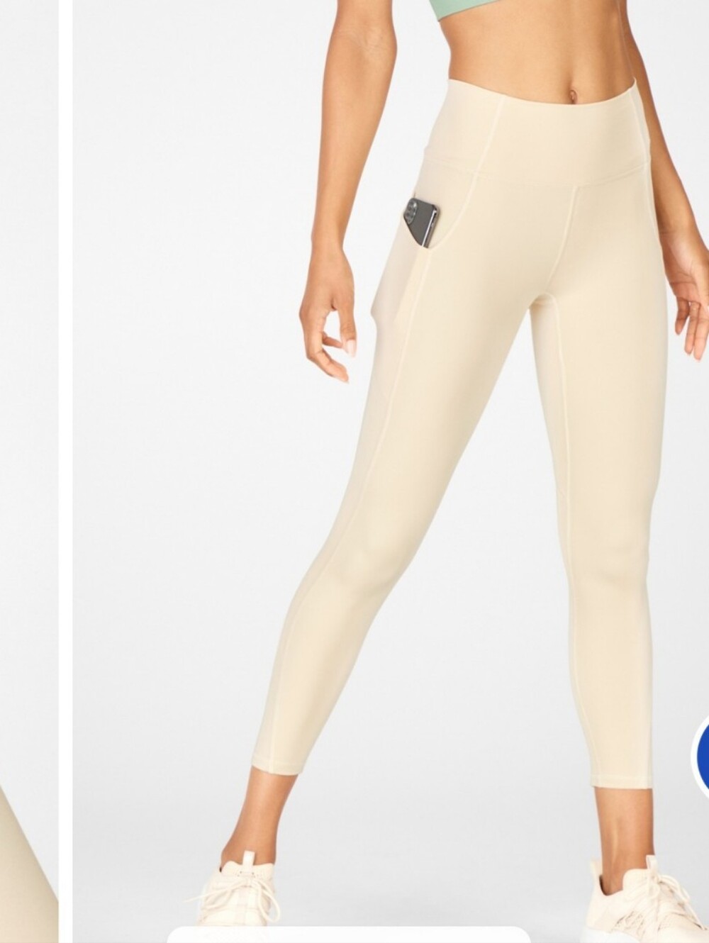 Fabletics Oasis Pure Luxe High-Rise 7/8 Leggings SZ M Tapioca